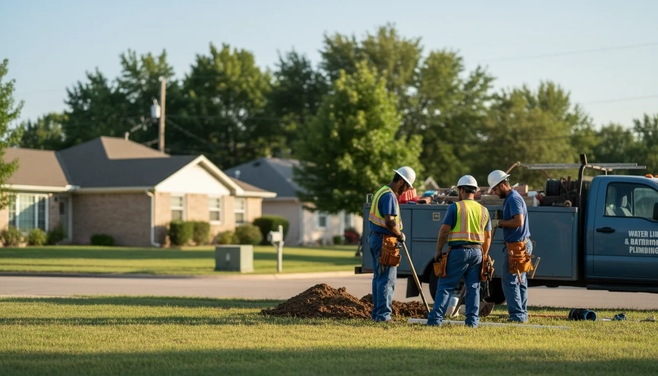 Residential water line and bathroom plumbing service in Richland, MT